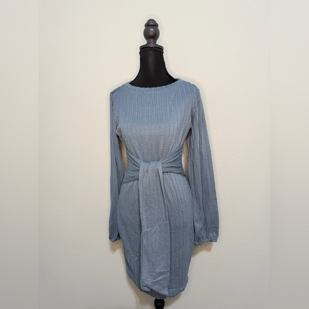 NWT Blue Cable Knit Dress